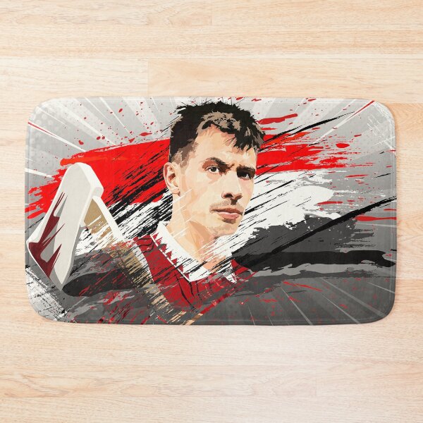 Item preview, Manchester United Lisandro Martinez Abstract Flag Illustration Design designed and sold by VibesAndVision.