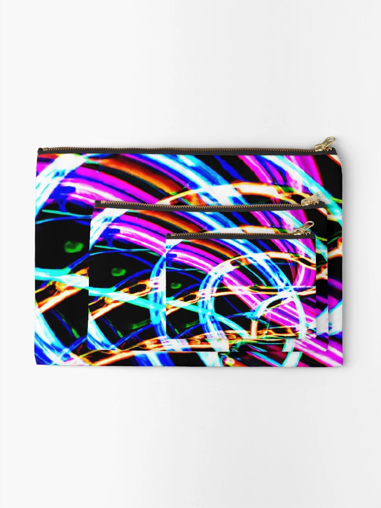 Thumbnail 2 of 4, Zipper Pouch, Abstract Colorful Pattern Neon Design designed and sold by Health And Fitness Posts e-Store.