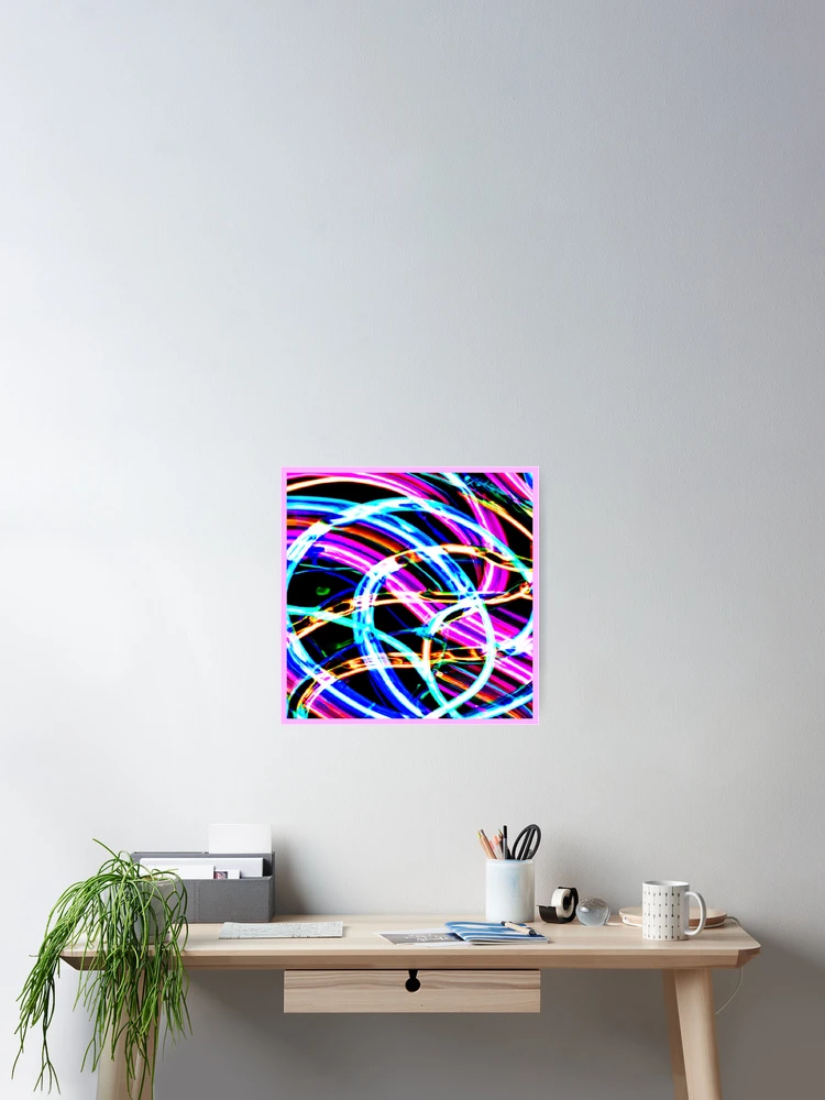 Thumbnail 2 of 3, Poster, Abstract Colorful Pattern Neon Design designed and sold by Health And Fitness Posts e-Store.