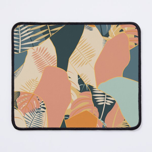 Item preview, Kintsugi seamless pattern with jungle leaves and lines designed and sold by LerieArtStudio.