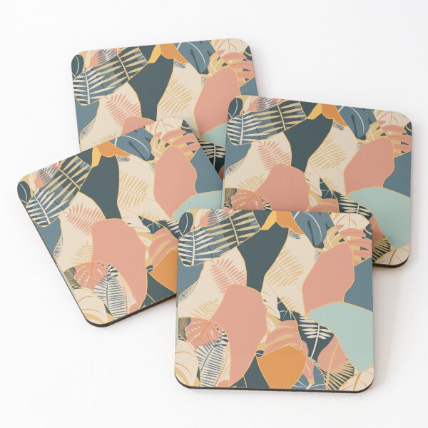 Item preview, Kintsugi seamless pattern with jungle leaves and lines designed and sold by LerieArtStudio.