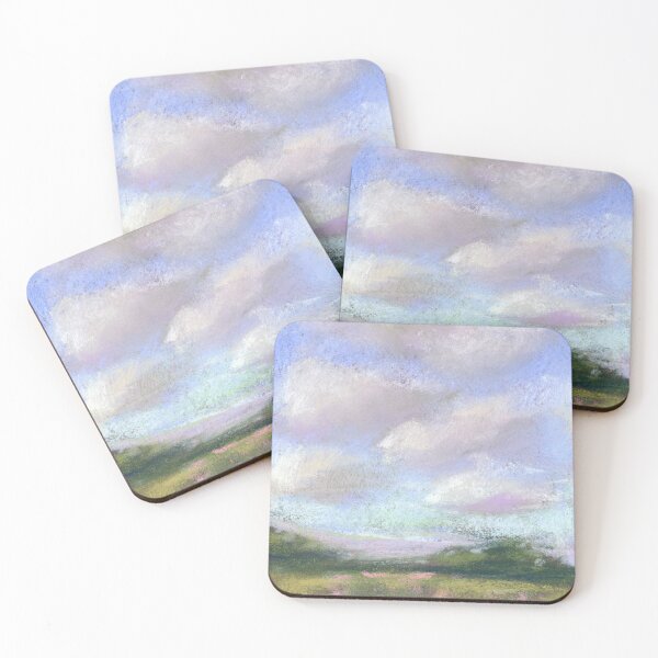 Item preview, Cloud filled sky fine art soft pastel art  designed and sold by TiffanyMackay.