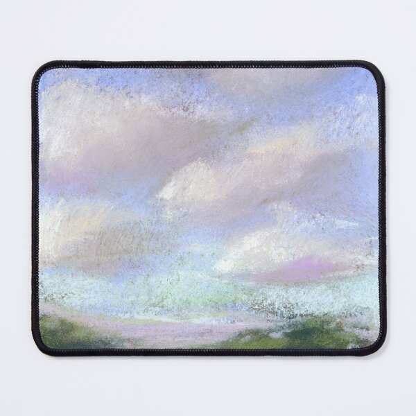 Item preview, Cloud filled sky fine art soft pastel art designed and sold by TiffanyMackay.