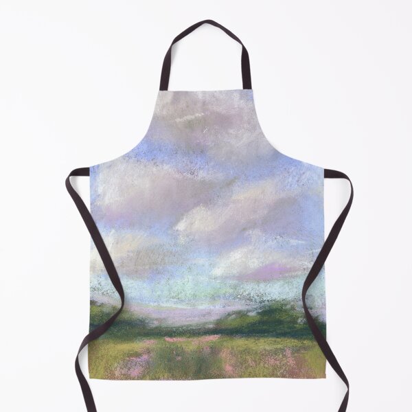 Item preview, Cloud filled sky fine art soft pastel art designed and sold by TiffanyMackay.