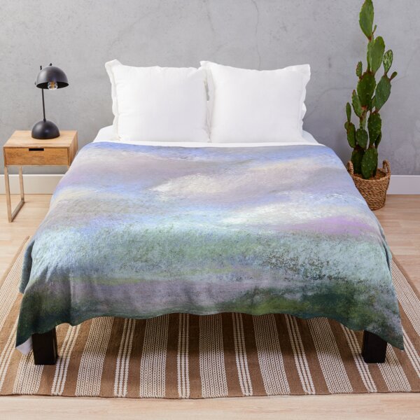 Item preview, Cloud filled sky fine art soft pastel art designed and sold by TiffanyMackay.