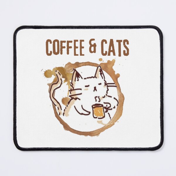 Item preview, cats and coffee designed and sold by T-shirtJohny.