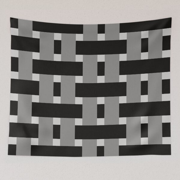 Item preview, Fabric Weave Types #04- Weft Rib Weave Regular Pattern -  Black and Gray designed and sold by DesignCentrum.
