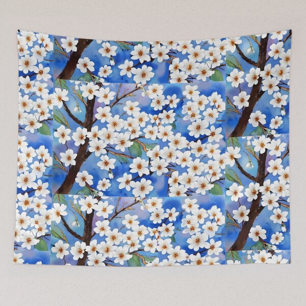 Aperçu de l'œuvre Fleur de cerisier blanc créée et vendue par HappyMoodDesign.