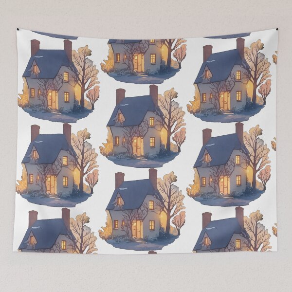 Item preview, French cottage house style with sunrise  designed and sold by Jayjaynaenae.