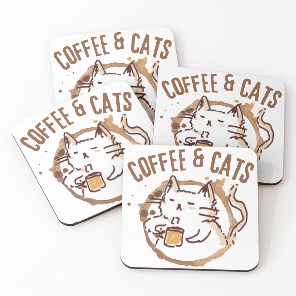 Item preview, coffee and cats designed and sold by T-shirtJohny.