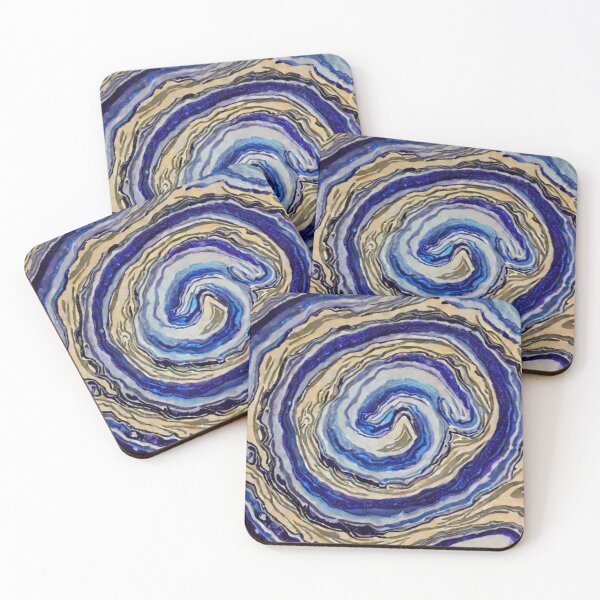 Item preview, 9000 Blue orange geode Swirl designed and sold by melridger.