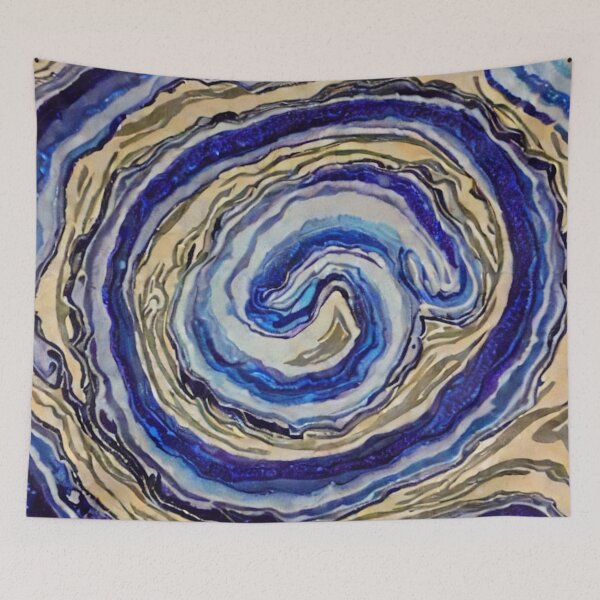 Item preview, 9000 Blue orange geode Swirl designed and sold by melridger.