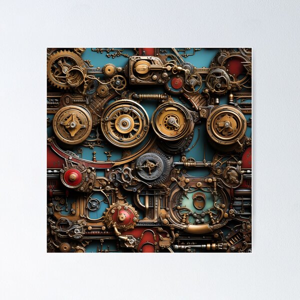 Item preview, Colorful Steampunk Gears designed and sold by TheMerch-er.