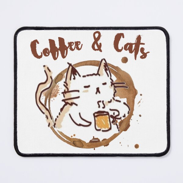 Item preview, coffee and cats designed and sold by T-shirtJohny.