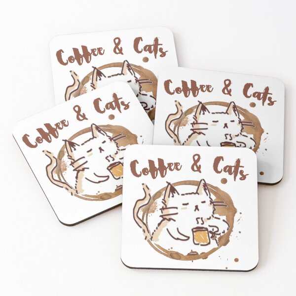 Item preview, coffee and cats designed and sold by T-shirtJohny.