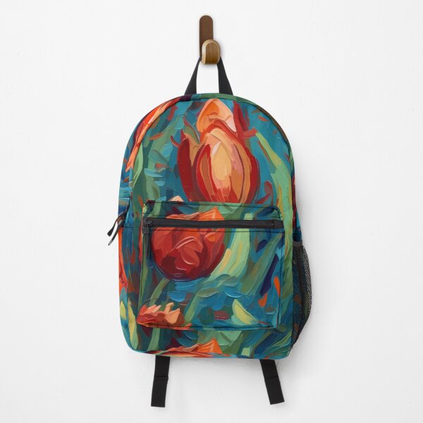 Aperçu de l'œuvre Post-Impressionist Red Tulips in Van Gogh's style créée et vendue par TheMerch-er.