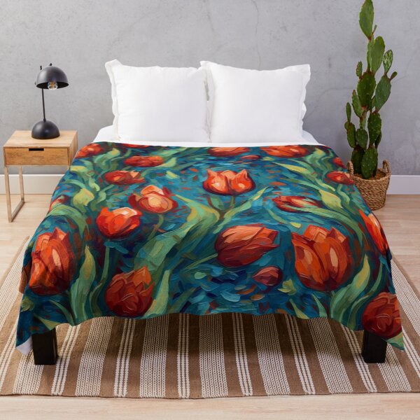 Artikelvorschau, Post-Impressionist Red Tulips in Van Gogh's style entworfen und verkauft von TheMerch-er.