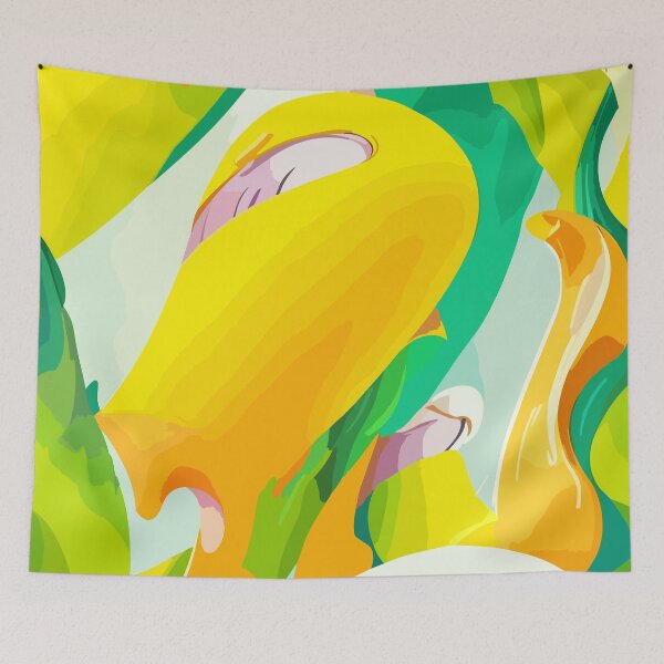 Item preview, Abstract yellow and green  designed and sold by IDEA-POINT.