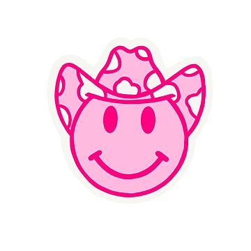 Artwork thumbnail, Pink Cowboy Smiley by RileyandRussell