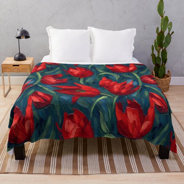 Artikelvorschau, Post-Impressionist Red Tulips in Van Gogh's style entworfen und verkauft von TheMerch-er.