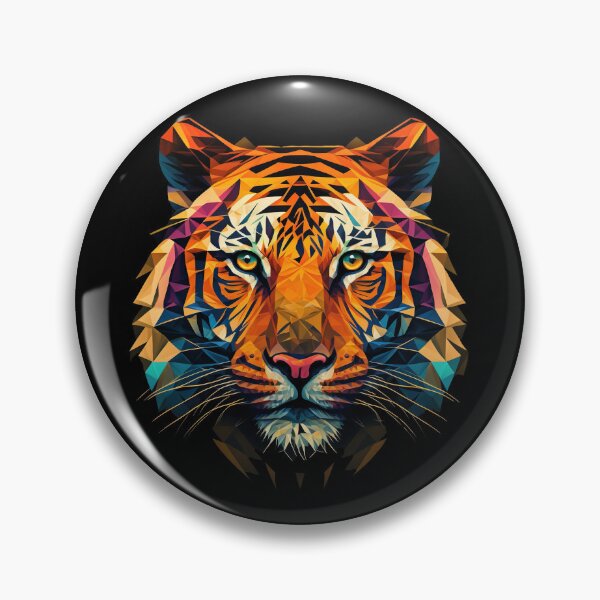 Item preview, Polygon Tiger | colorful Animal Art designed and sold by Trippinink-.