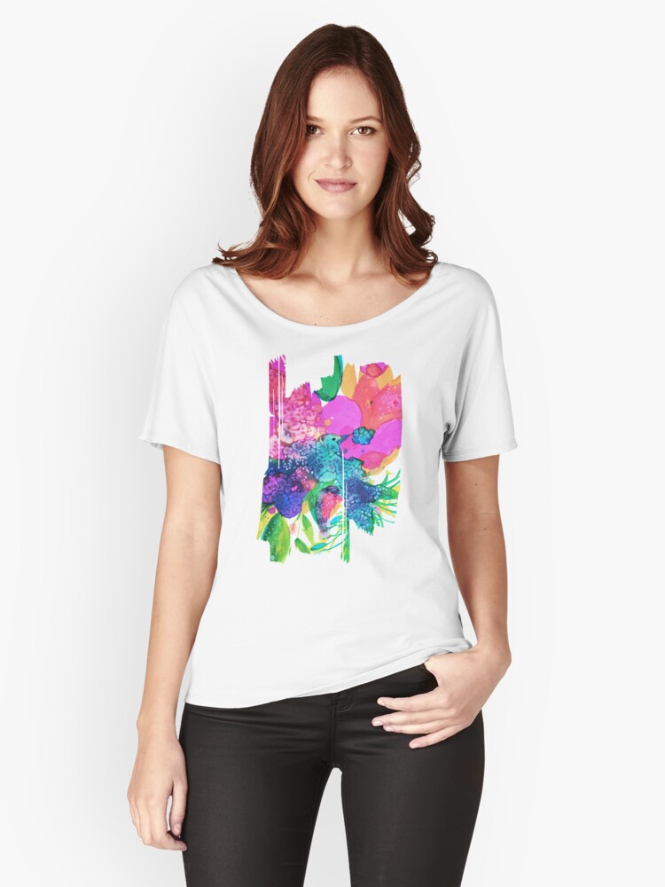 Aperçu 1 sur 3. T-shirt coupe relax avec l'œuvre Eclosion 152 créée et vendue par ElioraBousquet.