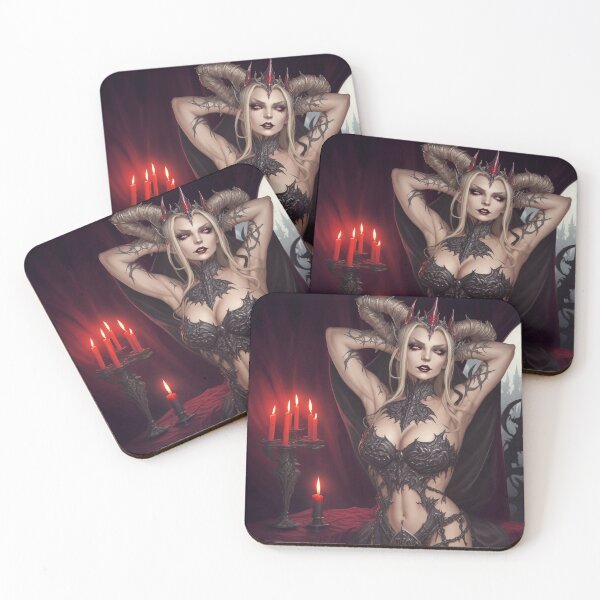 Item preview,  Beautiful sexy Vampire gothic goth girl painting  designed and sold by Vintage Designs +.