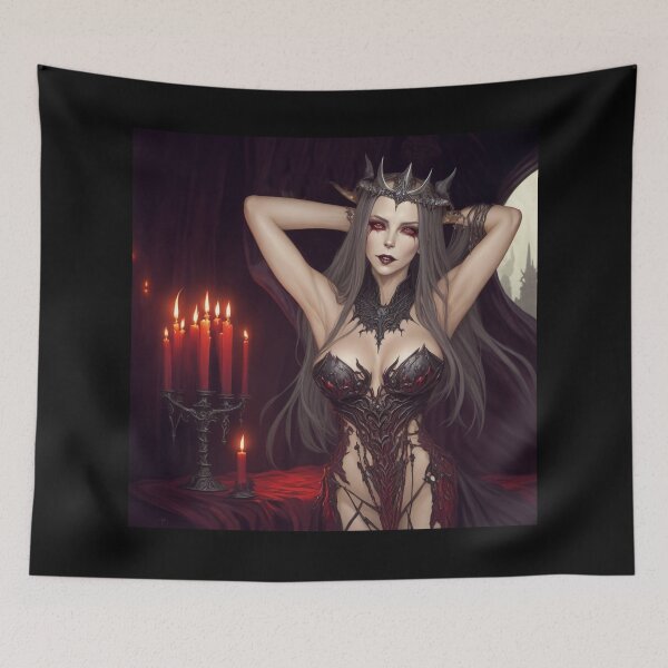 Item preview,  Beautiful sexy Vampire gothic goth girl painting  designed and sold by Vintage Designs +.