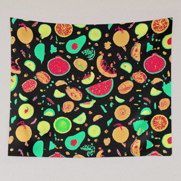 Item preview, Vibrant Neon Fruits Pattern designed and sold by Health And Fitness Posts e-Store.