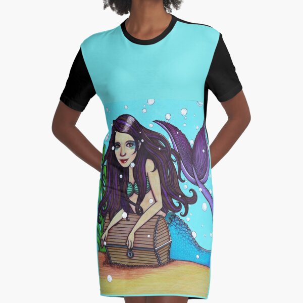 Mermaid treasure  Graphic T-Shirt Dress
