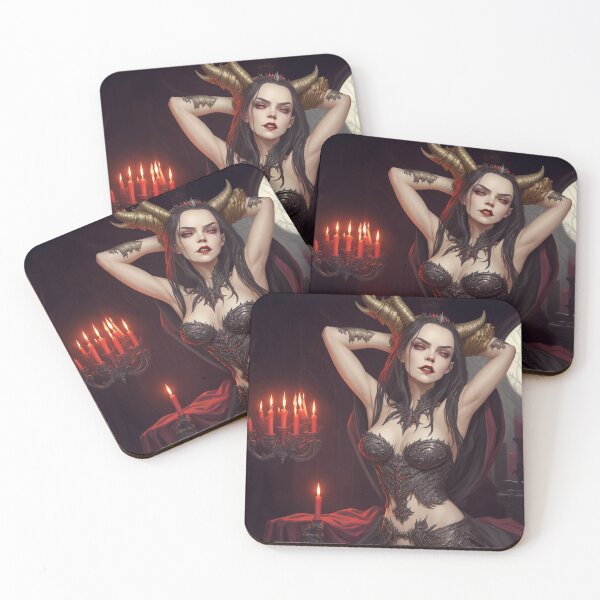 Item preview,  Beautiful sexy Vampire gothic goth girl painting  designed and sold by Vintage Designs +.