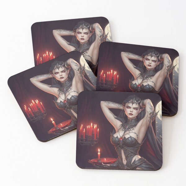Item preview,  Beautiful sexy Vampire gothic goth girl painting  designed and sold by Vintage Designs +.