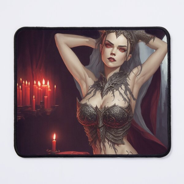 Item preview, Beautiful sexy Vampire gothic goth girl painting  designed and sold by Vintage Designs +.