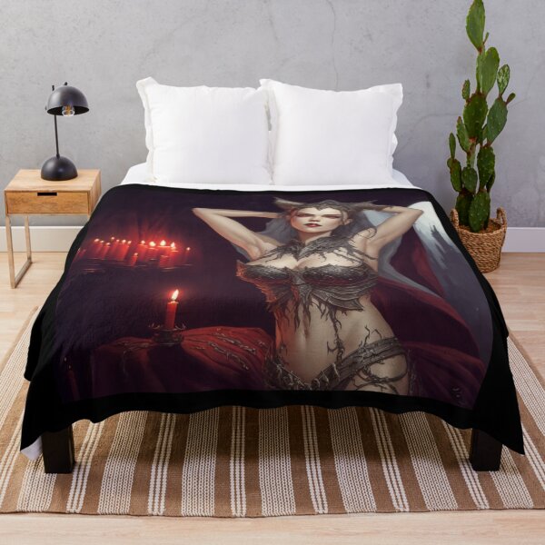 Item preview, Beautiful sexy Vampire gothic goth girl painting  designed and sold by Vintage Designs +.