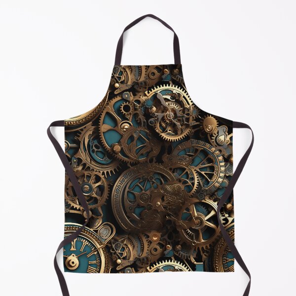 Item preview, Gold and Teal Steampunk Gears designed and sold by TheMerch-er.