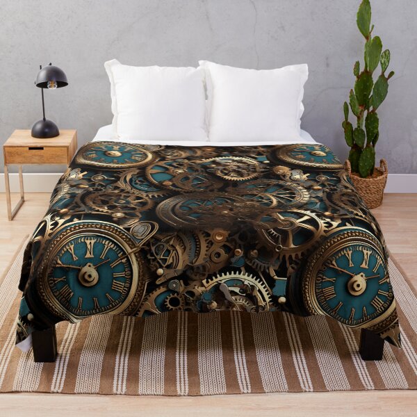 Item preview, Gold and Teal Steampunk Gears designed and sold by TheMerch-er.
