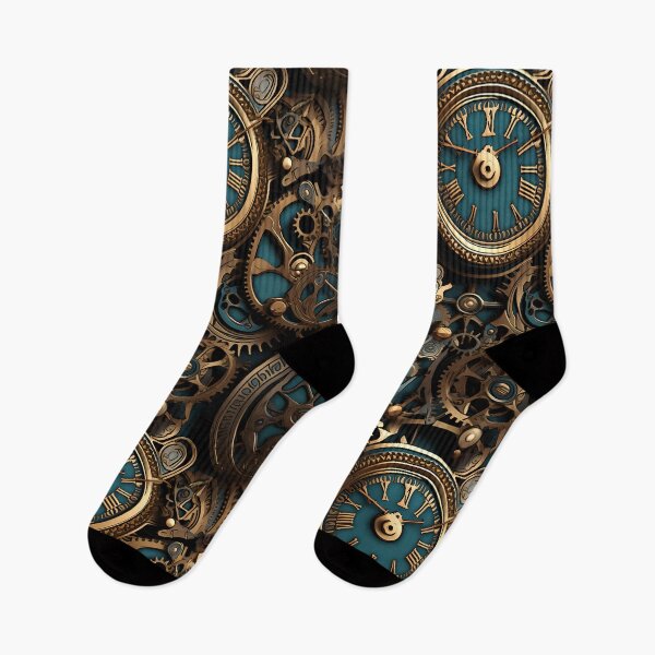 Item preview, Gold and Teal Steampunk Gears designed and sold by TheMerch-er.