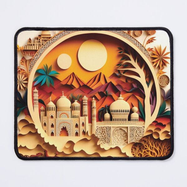 Item preview, beautiful taj mahal of india paper cut style designed and sold by artpapercuts.