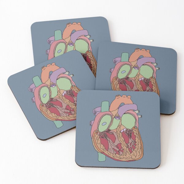 Item preview, Heart anatomy biology doodle  designed and sold by Hannahhh-banana.