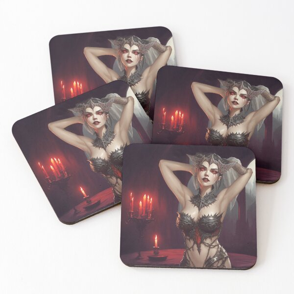 Item preview, Beautiful sexy Vampire gothic goth girl painting  designed and sold by Vintage Designs +.