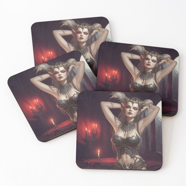 Item preview,  Beautiful sexy Vampire gothic goth girl painting  designed and sold by Vintage Designs +.