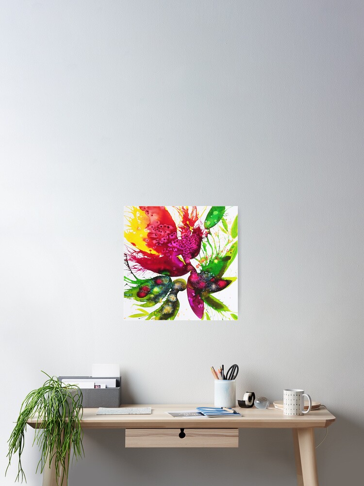 Aperçu 2 sur 3. Poster avec l'œuvre Eclosion 158 créée et vendue par ElioraBousquet.