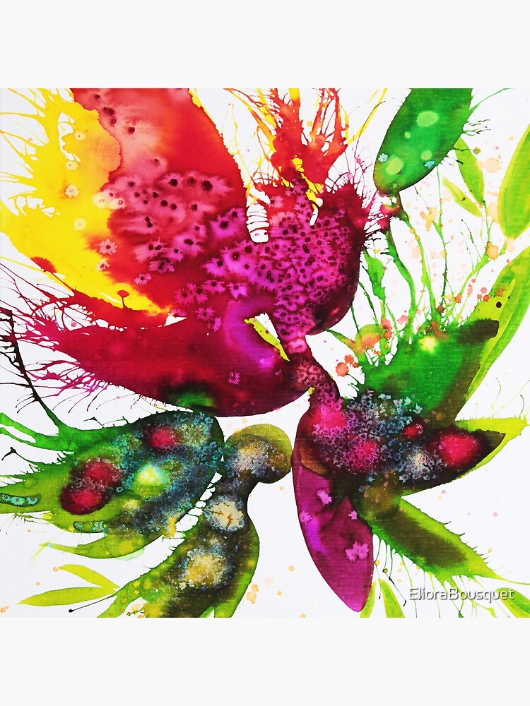 Aperçu 3 sur 3. Poster avec l'œuvre Eclosion 158 créée et vendue par ElioraBousquet.