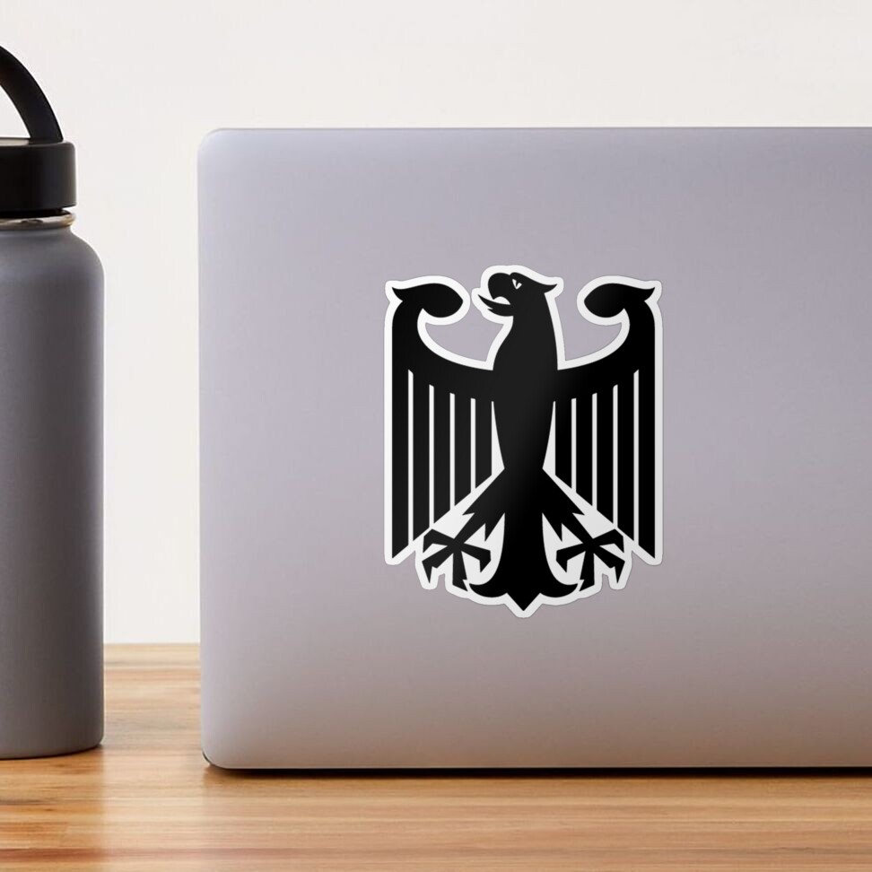 Stainless Steel German Eagle Emblem - 3 Inch Metal Decorative Ornament With Mirror Polish Finish