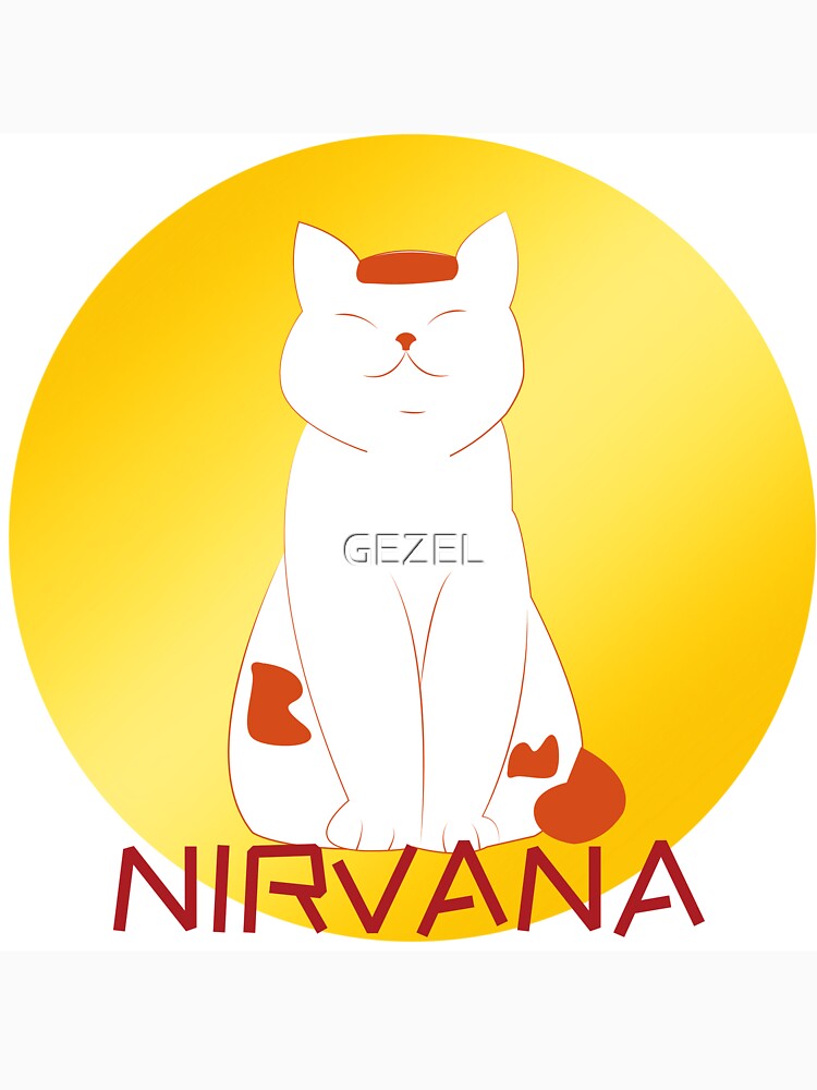 トップス vintage cat print tee NIRVANA Nirvana Funny Cat T-Shirt | Nirvana Purrvana - Wittee