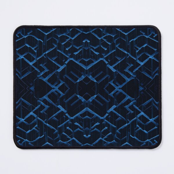 Item preview, Blue abstract laberynth pattern in shadows designed and sold by elearah1.