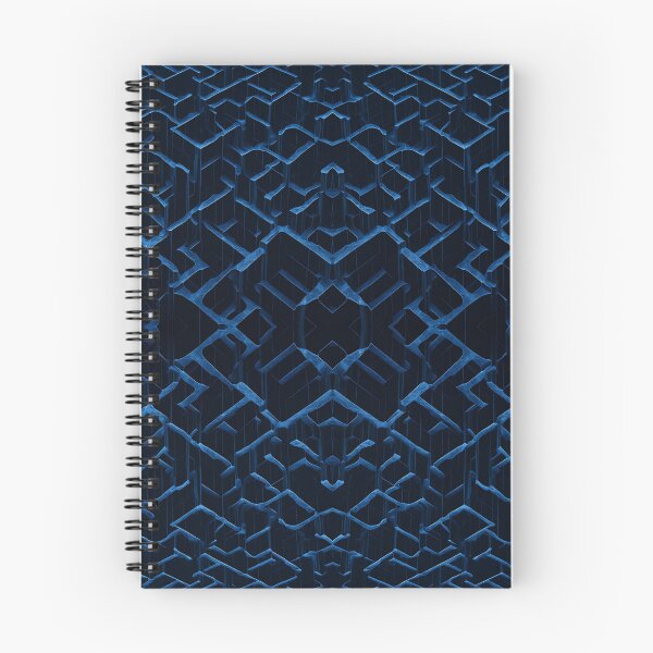 Item preview, Blue abstract laberynth pattern in shadows designed and sold by elearah1.
