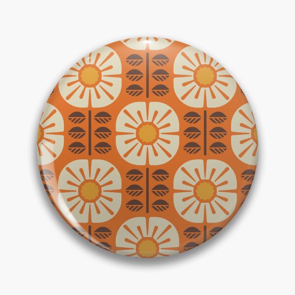 Item preview, KF 0052 F - Retro Vintage Daisy Flower Minimalist 70s Modern Geometric Floral Pattern designed and sold by KhakiFinch.