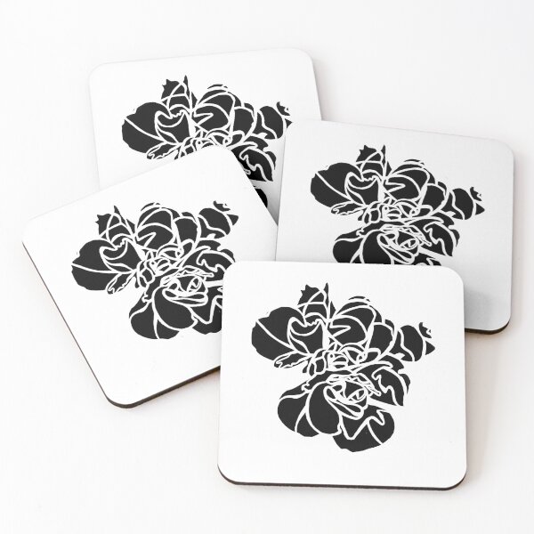 Item preview, Black Hibiscus Flower Plant Art designed and sold by badlydrawnbabe.