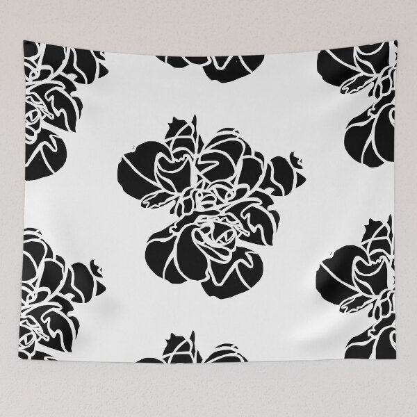 Item preview, Black Hibiscus Flower Plant Art designed and sold by badlydrawnbabe.